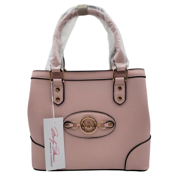 Marilyn Monroe Pink Handbag Small Faux Leather Gold Accents New - Picture 1 of 13